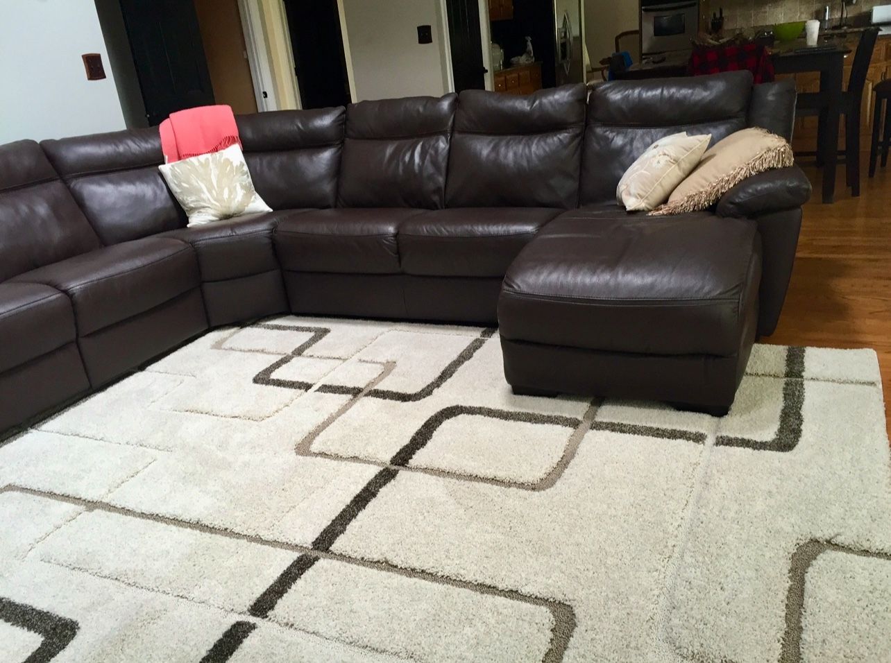 Natuzzi sectional with chair all reclining