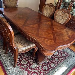Real Wood Dining Room Table Set