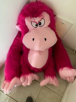 Giant 38” Grumpy Pink Gorillla