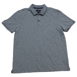 Banana Republic Luxury Touch Polo Men’s XL Grey Black Standard Fit Shirt RN54023