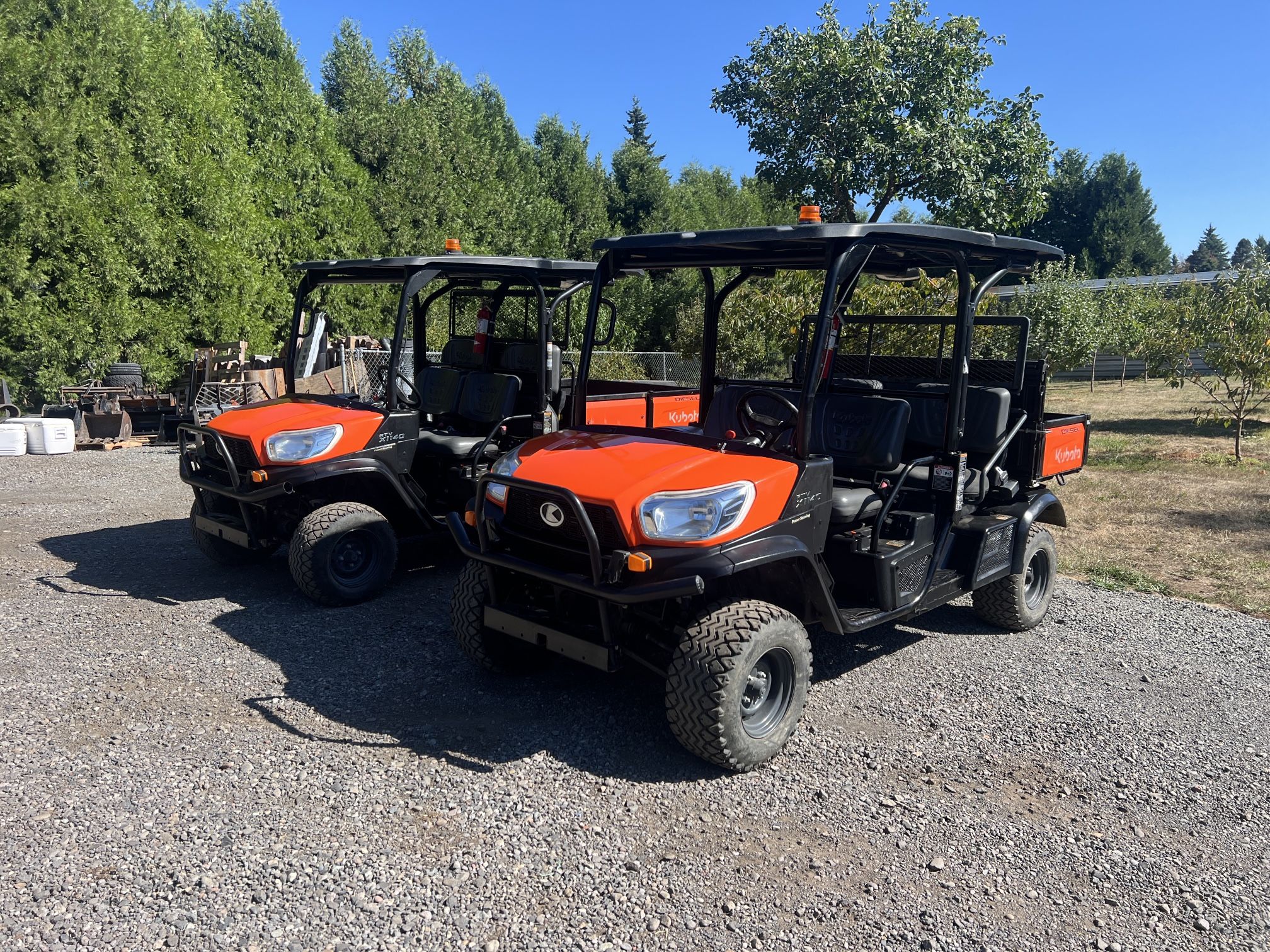(2) Kubota RTV X1140's - Diesel - 4x4 - Power Dump Bed- Power Steering