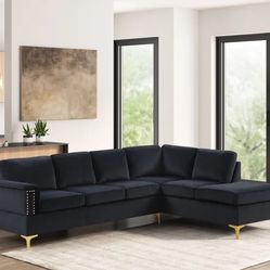 Vogue 2 Black Sectional 