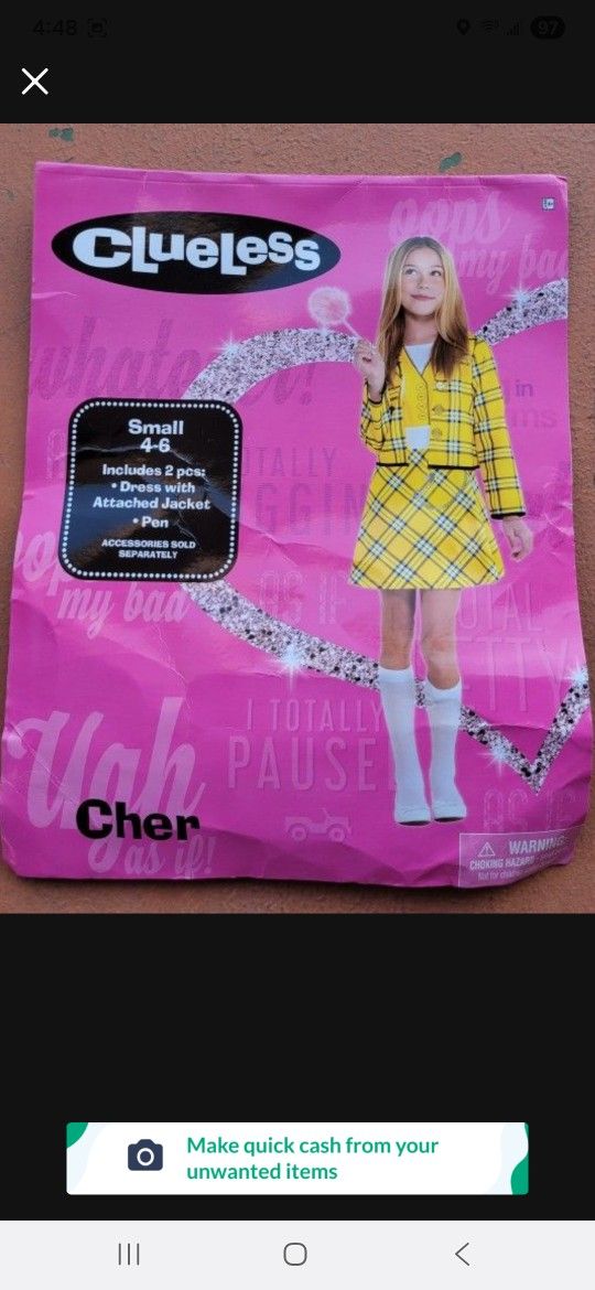 Clueless Cher Child SMALL COSTUME