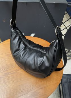 Black Leather Shoulder Bag