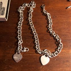 Real 925 Tiffany bracelet and necklace