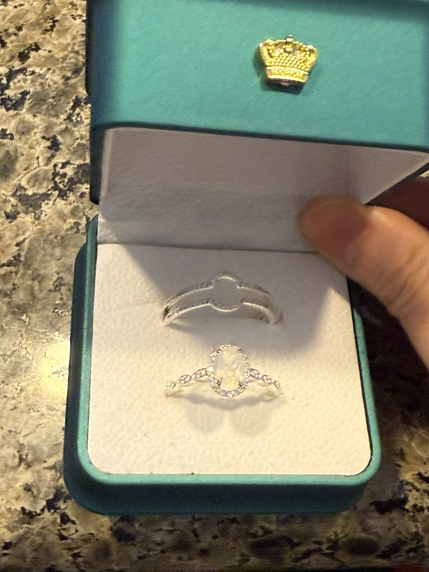 Silver 925 Ring Set Size 8.5