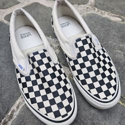 EUC Van's Slip On Shoes OG Classic LX Checkerboard Men's Size 10.5