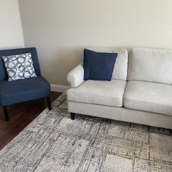 2 Blue Accent Chairs 