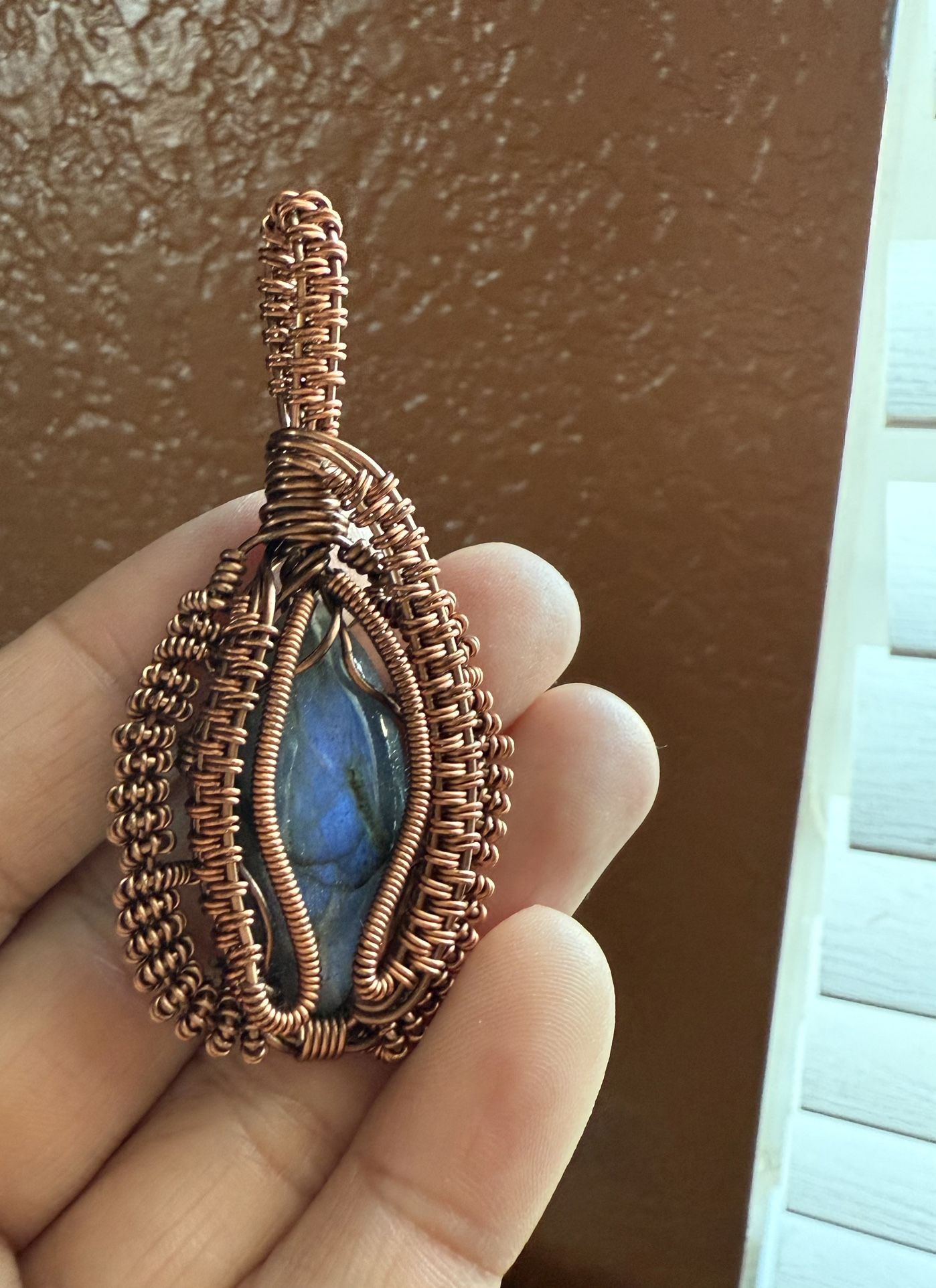 Labradorite Copper Wire Wrap Pendant