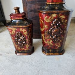 Vintage Pair Of Decorative Vases