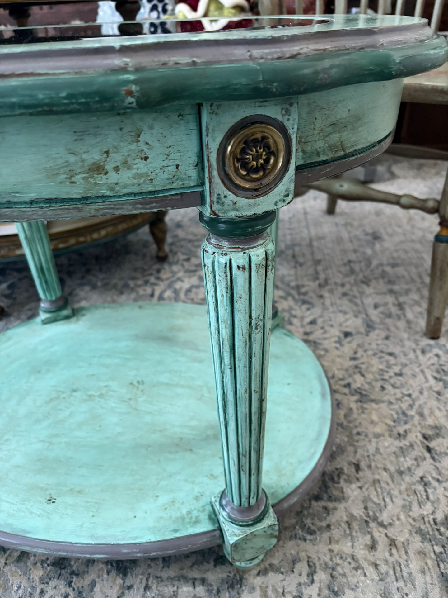 Hand-Painted Wood Coffee Table