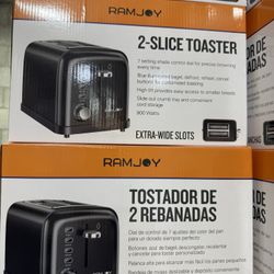 Black Toaster 2 Slice, Extra Wide Slot Toaster