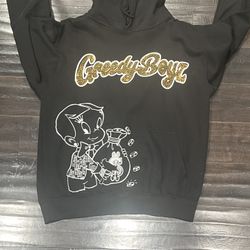 Greedy Boyz Hoodie Rhinestone New Size Medium  Trade/offers