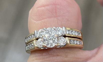 14K Diamond Ring And Band