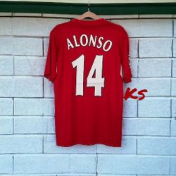 Liverpool Xabi Alonso #14 Retro Soccer Jersey Home Red FCL 2005 Men Size Shirt