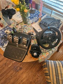 Play station steering wheel,pedals,and shifter