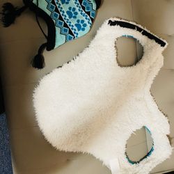 Dog jacket Large,  Hat Small