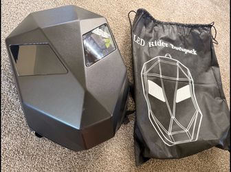 LED Motorcycle Backpack 🏍️ Programmable Display Hard Shell Backpack