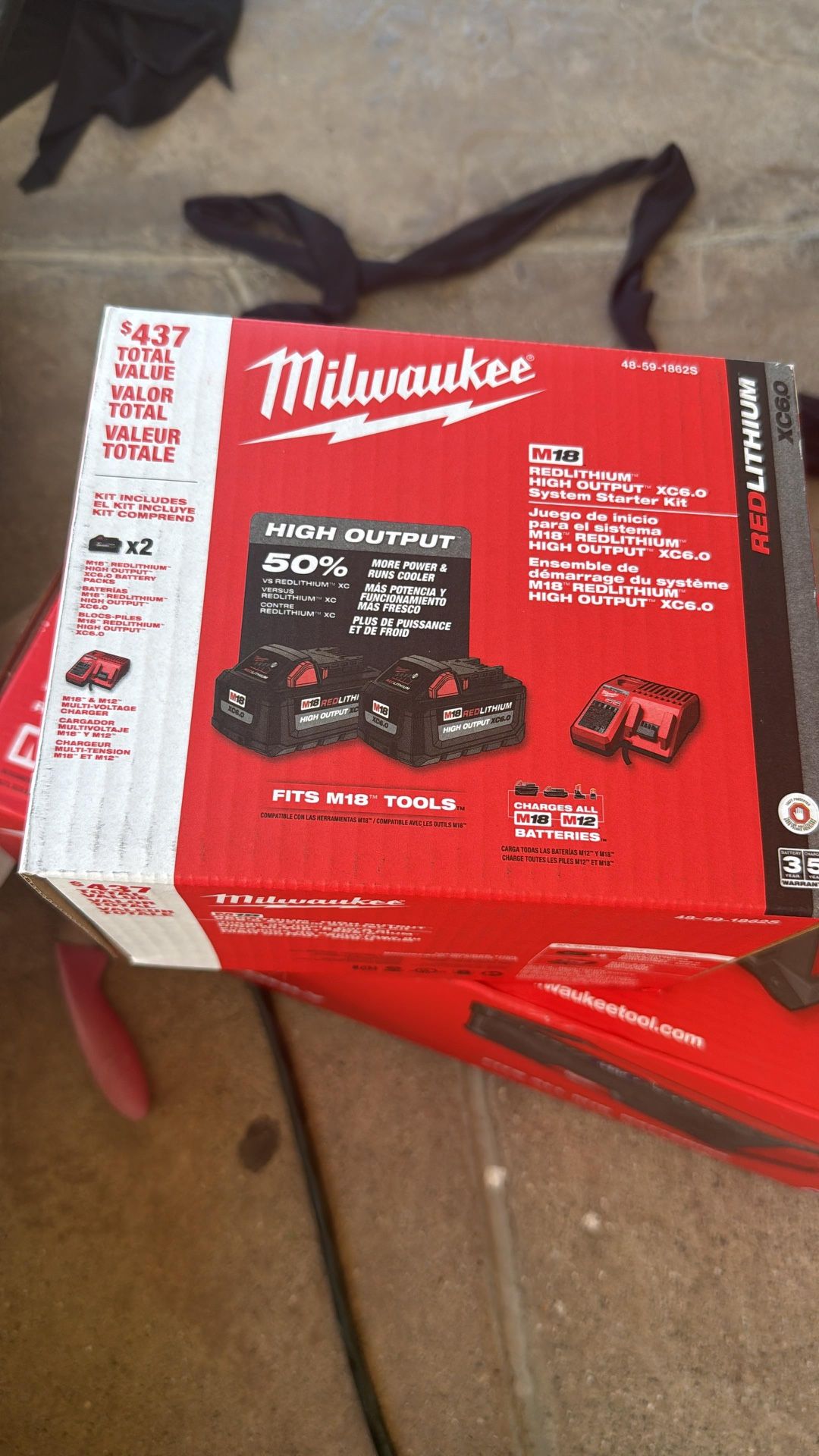 Milwaukee 18-Volt Lithium-Ion High Output Starter Kit with Two 6.0 Ah Battery and Charger