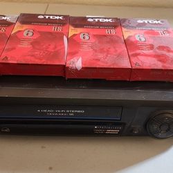 Panasonic - PV8662 VCR With New Blank Tapes