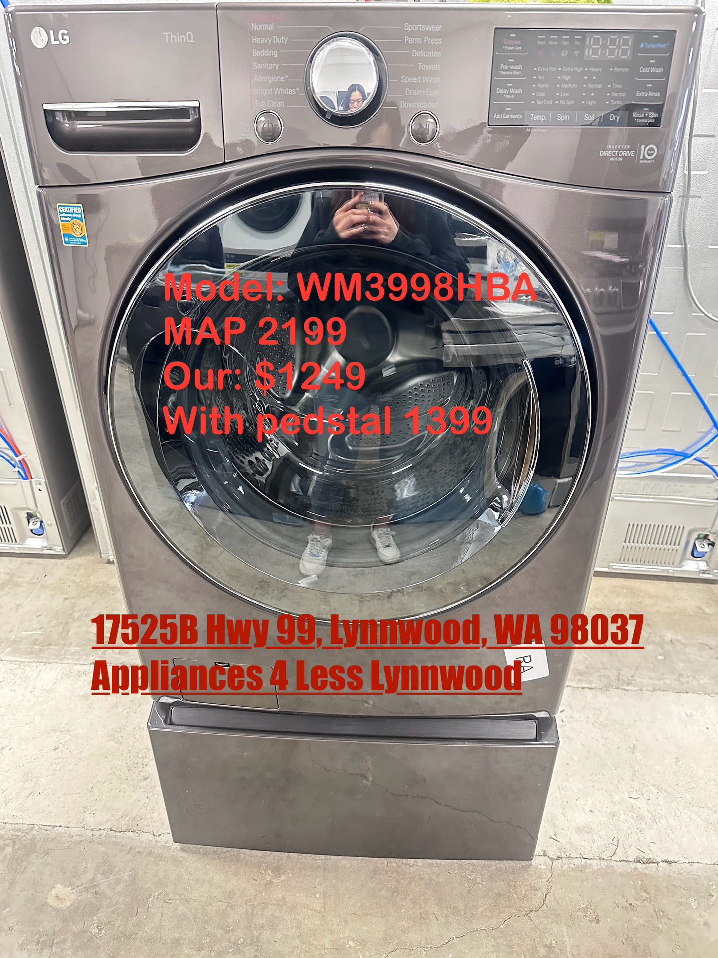 Unused LG Washer And Dryer All In One Combo (pedstal Available) 
