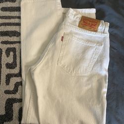 White distressed Levis