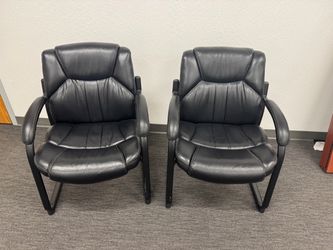 Set of Two Black Office Chairs