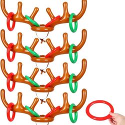 4 Pack Inflatable Antler Ring Game