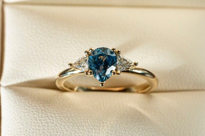 .99 CT Montana Sapphire Engagement Ring