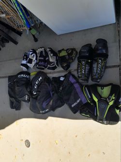 Used Hockey Equipment Pads Gloves Pants $5-$10 each See All Photos
