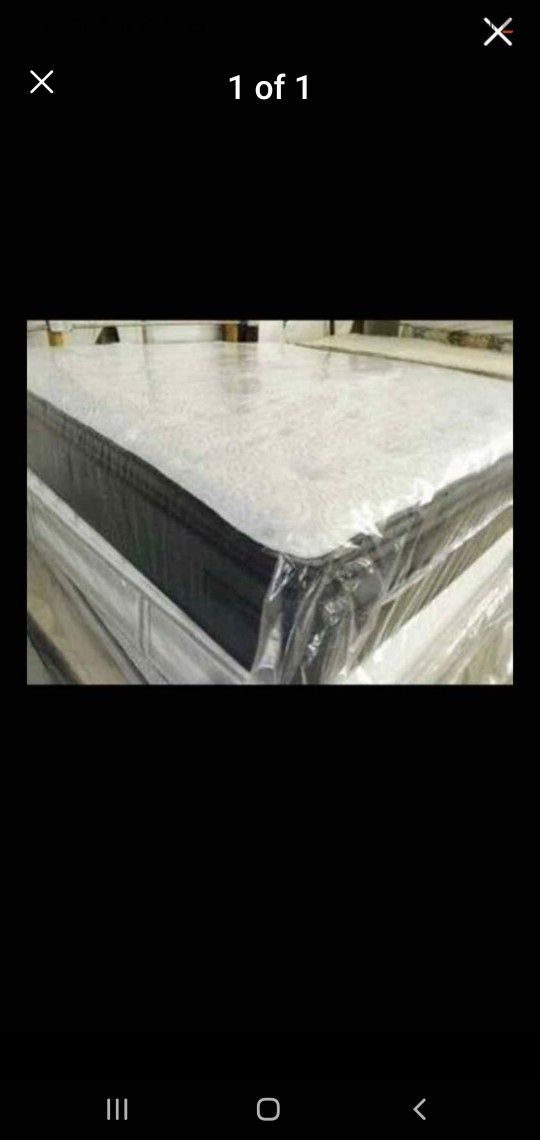 Queen sizes new thick pillow top bed can deliver