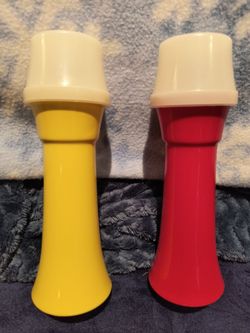 Tupperware ketchup and mustard dispensers, pre-owned