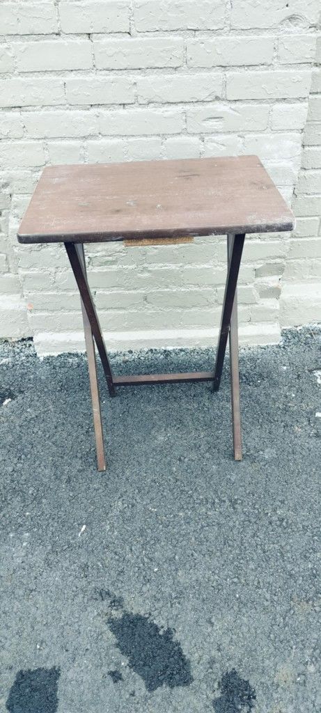 3 antique collapsible/foldable wooden tables