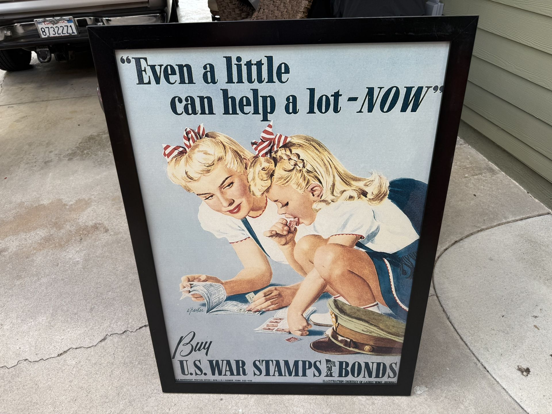 World war 2 buy us stamps bonds poster framed dimensions are 33 wide by 45 tall