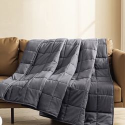 New Weighted Blanket 25 Lbs 80x87 Inches, Oeko-Tex Certified Cotton Heavy Blanket with Premium Glass Beads for Adults Couple, Use on Queen & King Beds