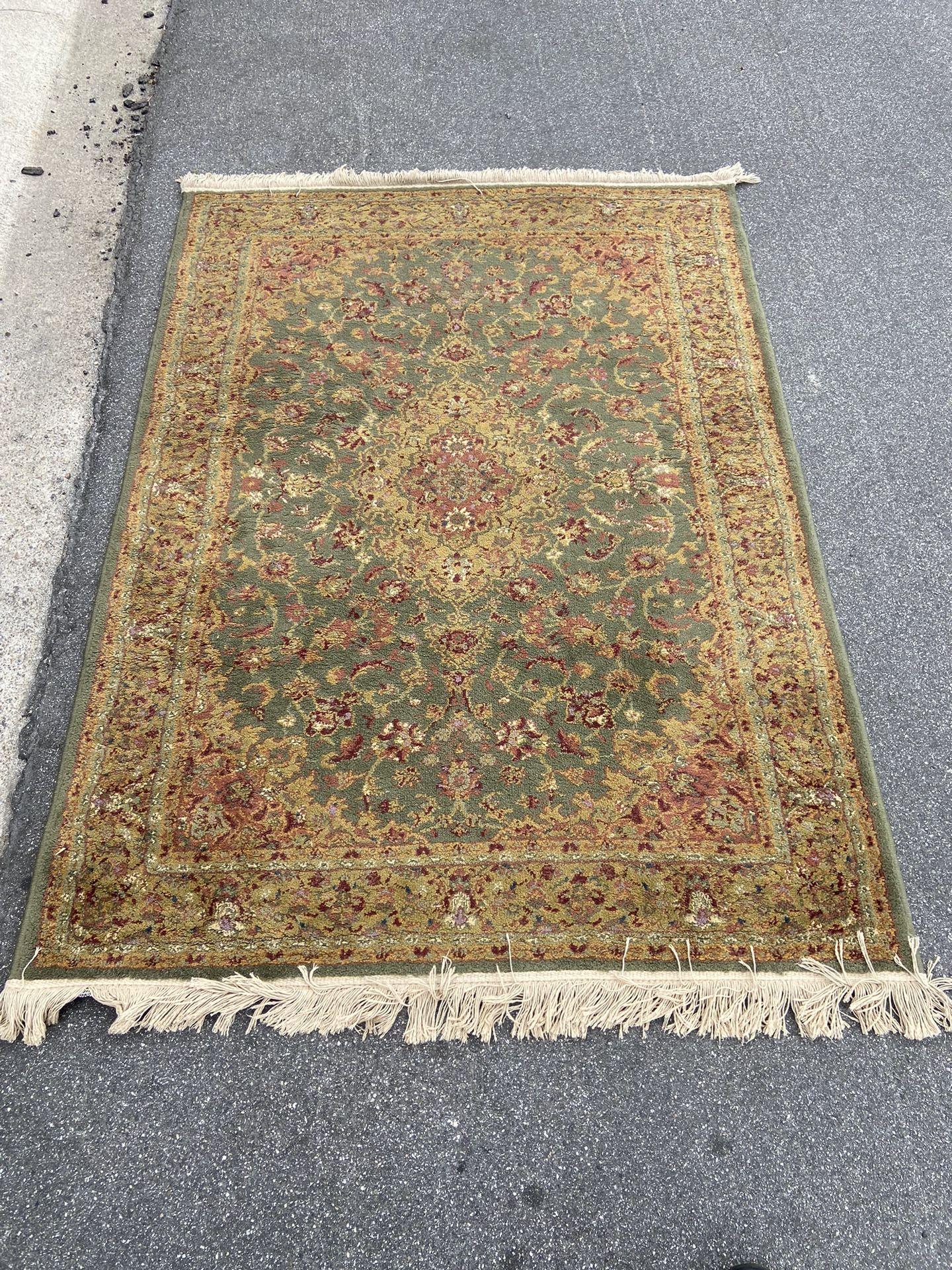 Kirman Light Green Rug
