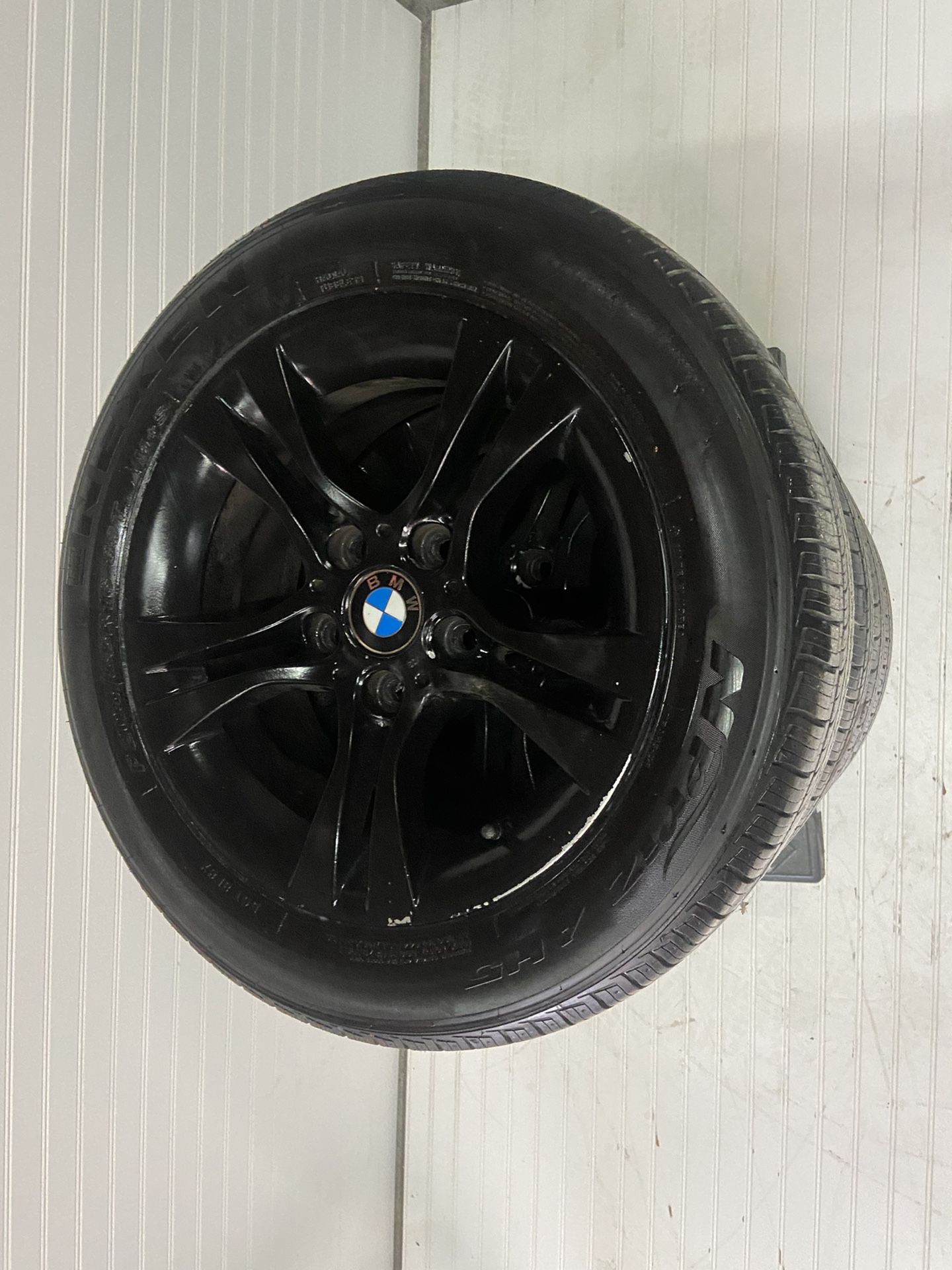 BMW 328i 3-Series E90 Black Wheels Rims And New Tires