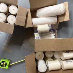 BRAND NEW Assorted White Candles
