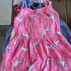 4T Toddler Girl Unicorn Summer Dress