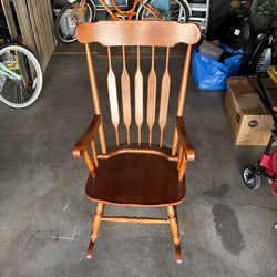 Wooden rocking chair