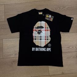 Black Burberry Bape Tee (sizes L-XXL)
