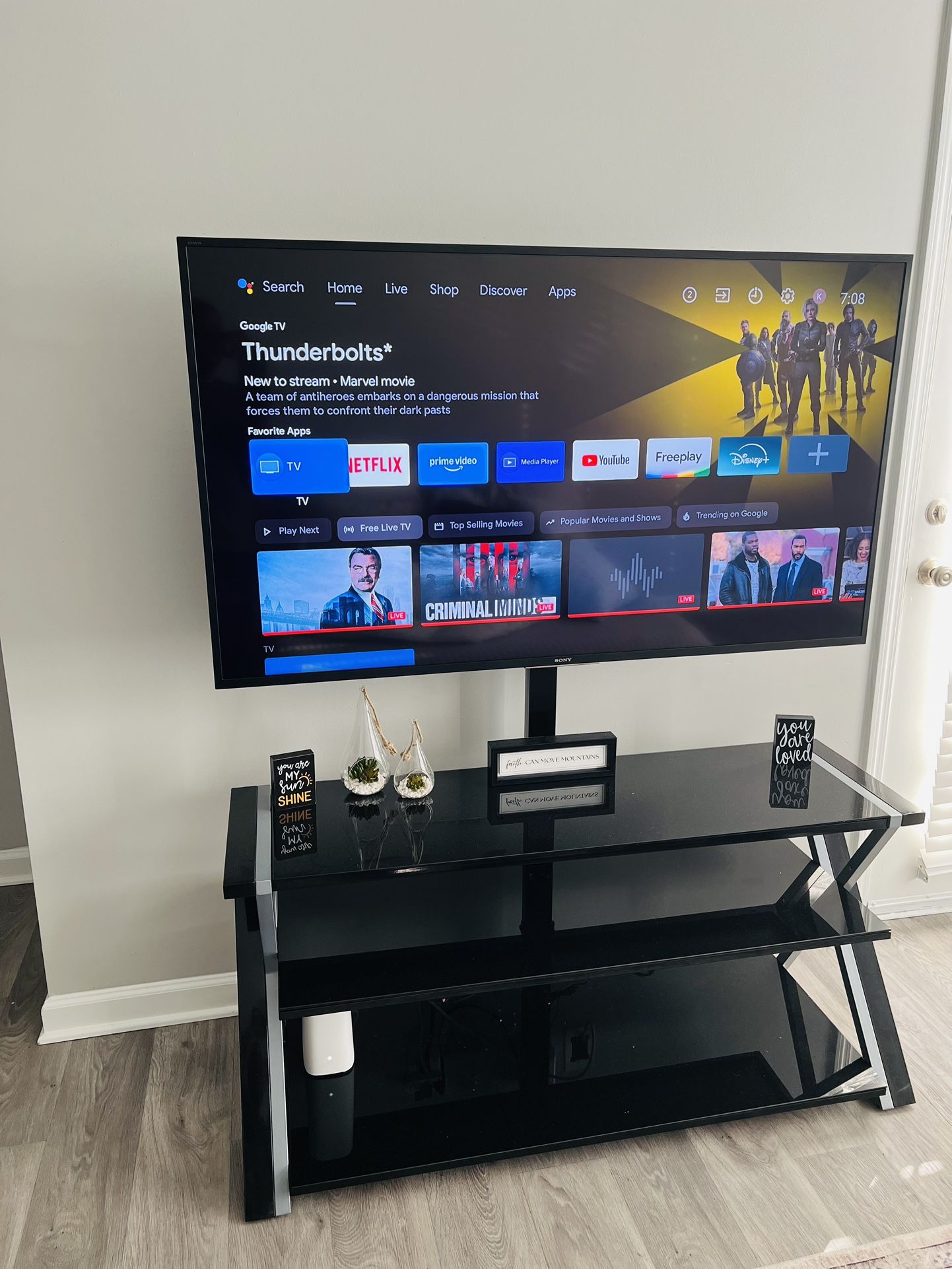 55” Sony Google Smart TV w/stand