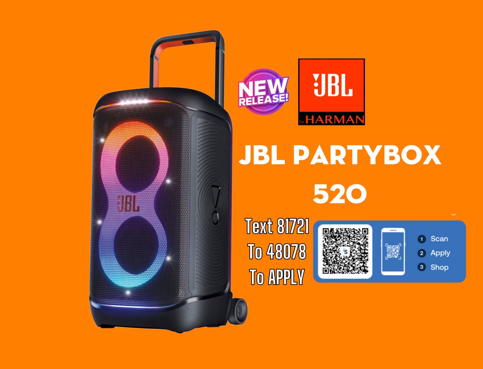 JBL PartyBox 520 - Available Pick Up Today