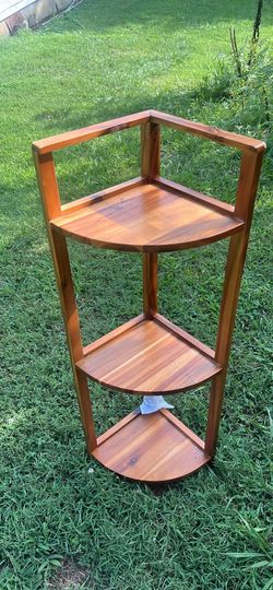 3 tier small wooden shelf