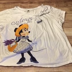 Disney Lavender Minnie Mouse Collection France Shirt 1x