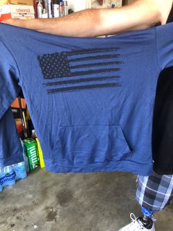 American Hoodie w Flag Emblem