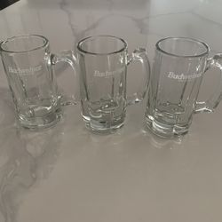 Glass Cups With Budweiser Logo 