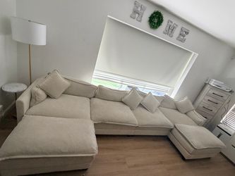 Beige 4 seater  sofa