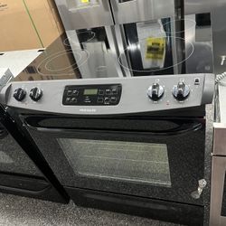 Frigidaire Black Slide In 30” Wide Electric Range 