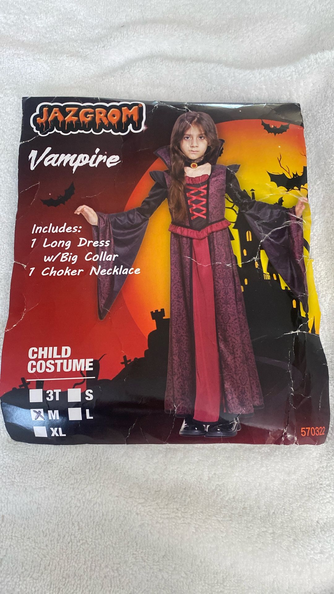 Vampire Costume Size Medium